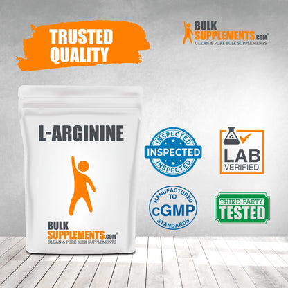 Bulksupplements L-Arginine Powder - Arginine Supplement - Unflavored, 1G per Serving, 1Kg (2.2 Lbs)