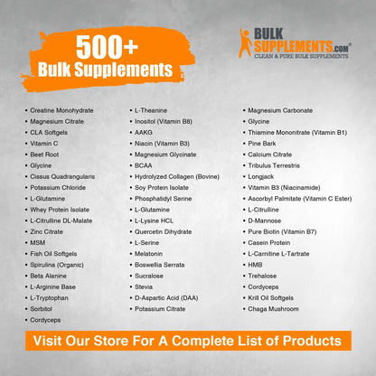 Bulksupplements L-Arginine Powder - Arginine Supplement - Unflavored, 1G per Serving, 1Kg (2.2 Lbs)